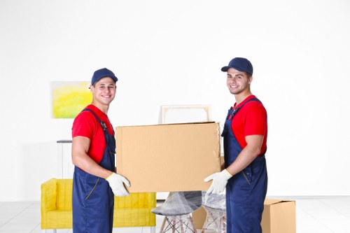 Packed household items and protective wrapping prepared for moving day