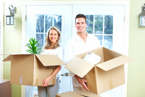 Loading furniture into a van for a local Wandsworth move